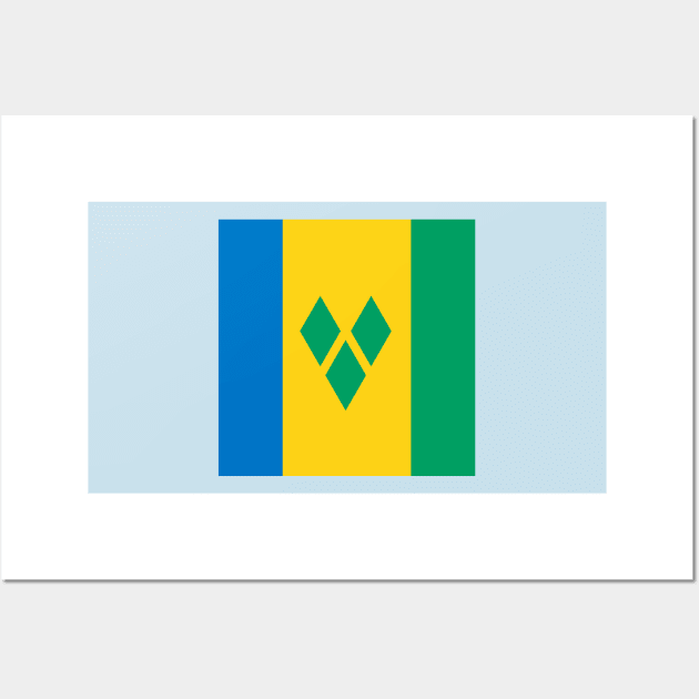 Saint Vincent and the Grenadines flag Wall Art by flag for all